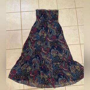 Appropriate behavior- maxi dress, blue paisley pattern, size medium
